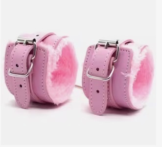 Pink Plush Padded Restraint Cuffs